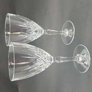 Vintage Derwent Crystal Sherry Wine Glasses High Quality Set Of 2